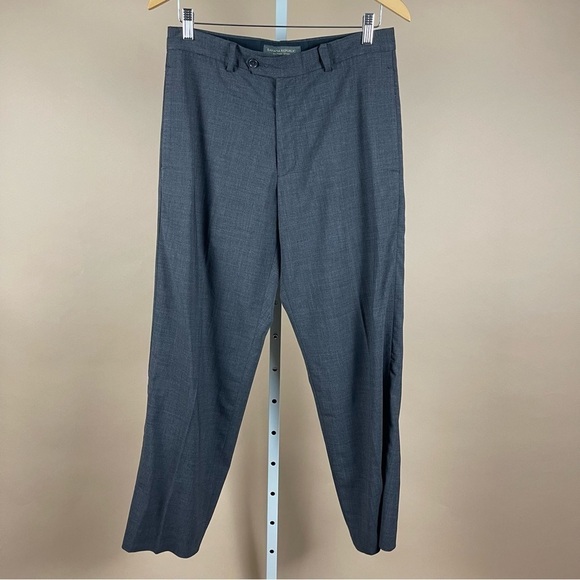 Banana Republic Mens 30 x 28.5 Wool Blend Charcoal Grey Dress Pants Office - Picture 1 of 6